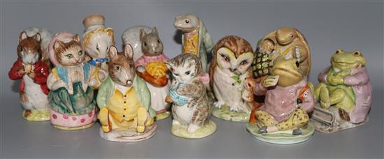 Eleven Beswick Beatrix Potter figures